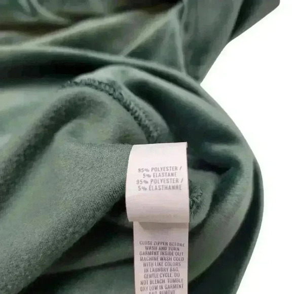 Aerie Offline After Party Velour Jacket Green Womens Large Athleisure Cozy Warm - Picture 5 of 11